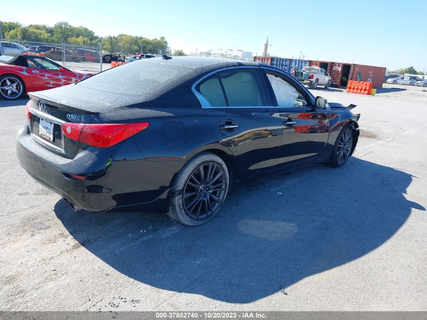 2017 Infiniti Q50 3.0T Red Sport 400 VIN: JN1FV7AR4HM871430 Lot: 37852740