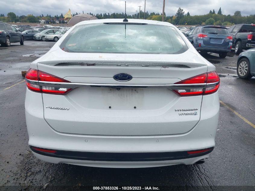 2017 Ford Fusion Hybrid VIN: 3FA6P0RU2HR138149 Lot: 37853326