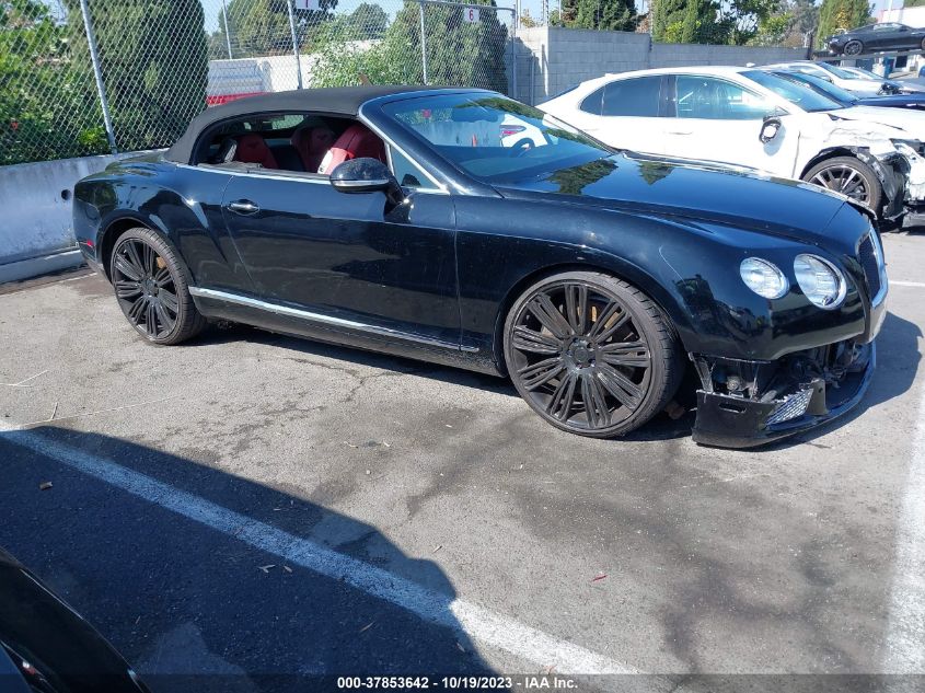 2013 Bentley Continental Gtc V8 VIN: SCBGT3ZA7DC080648 Lot: 37853642