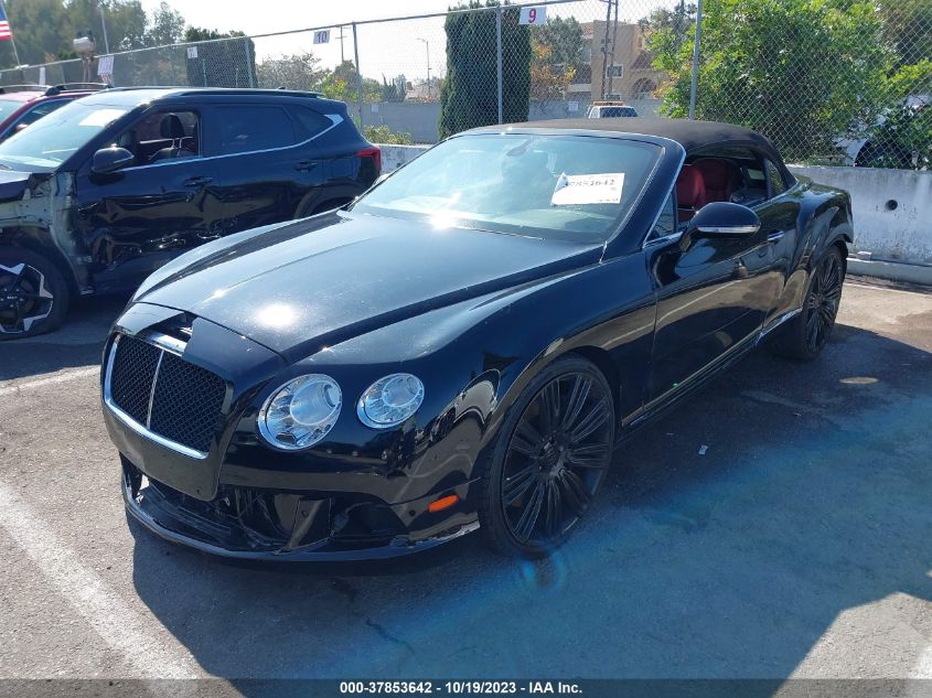 2013 Bentley Continental Gtc V8 VIN: SCBGT3ZA7DC080648 Lot: 37853642