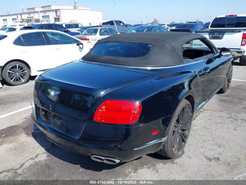 2013 Bentley Continental Gtc V8 VIN: SCBGT3ZA7DC080648 Lot: 37853642