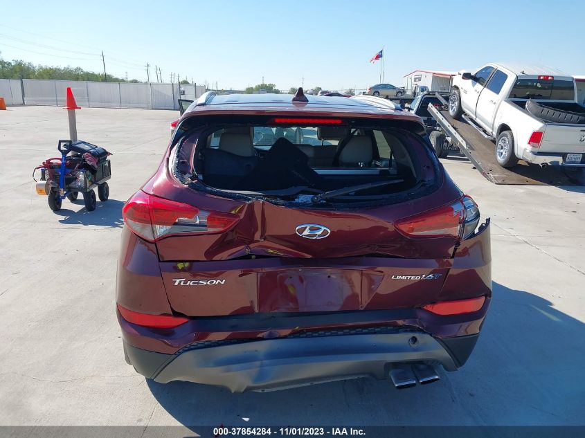 2016 Hyundai Tucson Limited VIN: KM8J33A22GU026935 Lot: 37854284