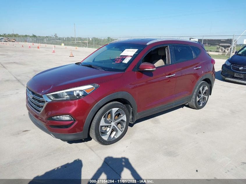 2016 Hyundai Tucson Limited VIN: KM8J33A22GU026935 Lot: 37854284