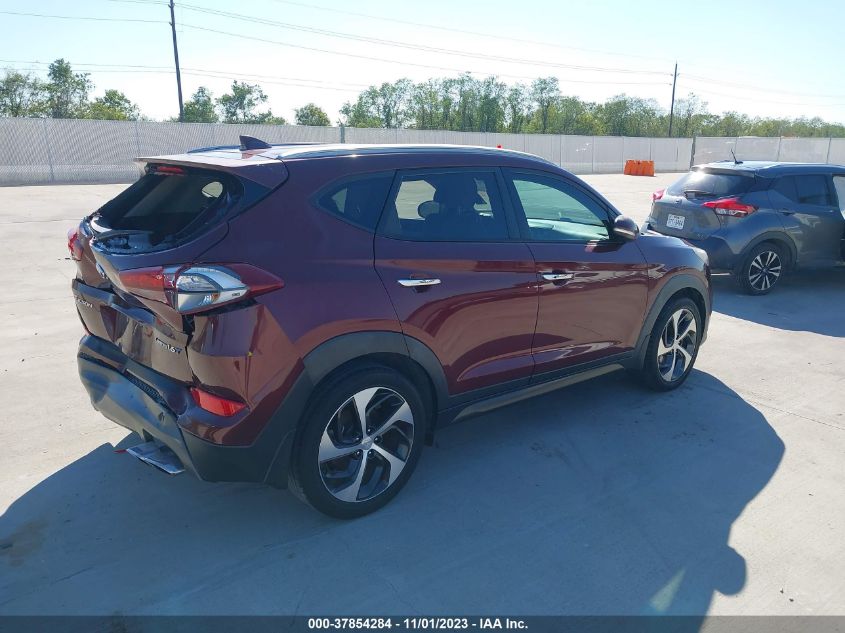 2016 Hyundai Tucson Limited VIN: KM8J33A22GU026935 Lot: 37854284