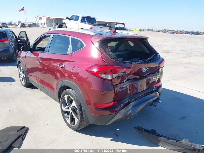 2016 Hyundai Tucson Limited VIN: KM8J33A22GU026935 Lot: 37854284