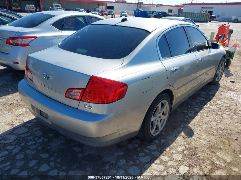 2004 Infiniti G35 Sedan W/Leather VIN: JNKCV51E14M114270 Lot: 37857261