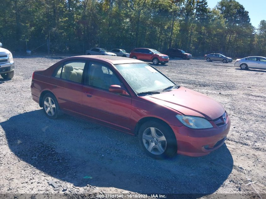 2005 Honda Civic Ex VIN: 2HGES26745H543937 Lot: 37857340