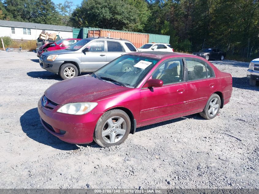 2005 Honda Civic Ex VIN: 2HGES26745H543937 Lot: 37857340