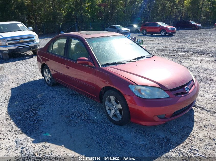 2005 Honda Civic Ex VIN: 2HGES26745H543937 Lot: 37857340