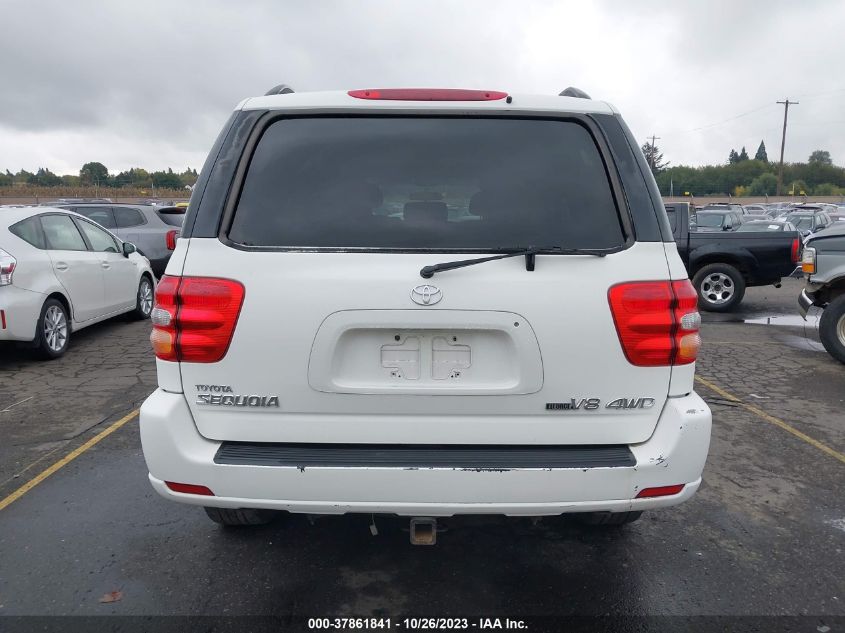 2001 Toyota Sequoia Sr5 VIN: 5TDBT44A11S036496 Lot: 37861841