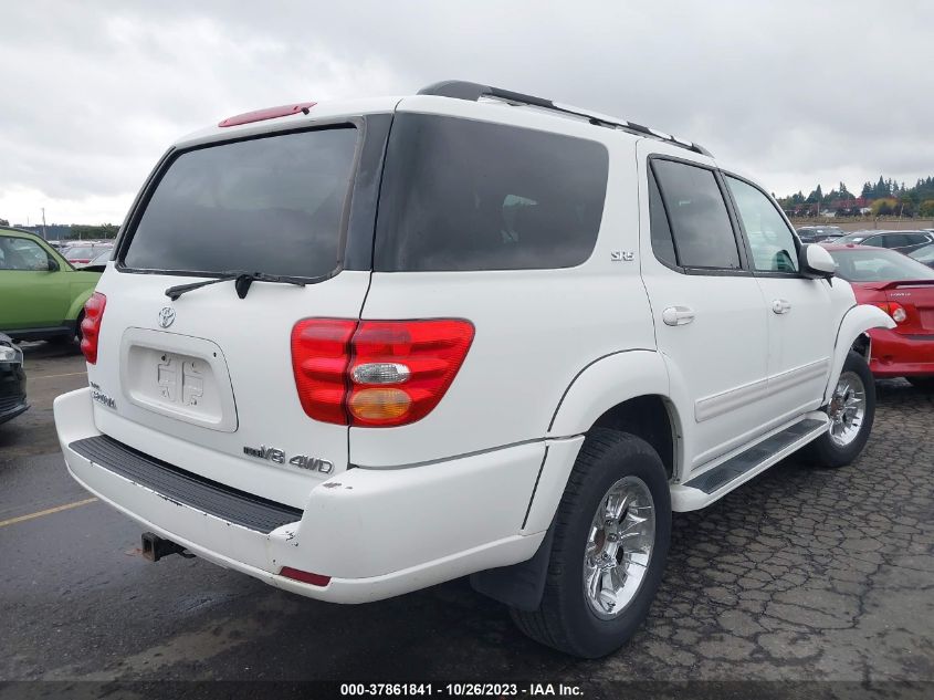 2001 Toyota Sequoia Sr5 VIN: 5TDBT44A11S036496 Lot: 37861841