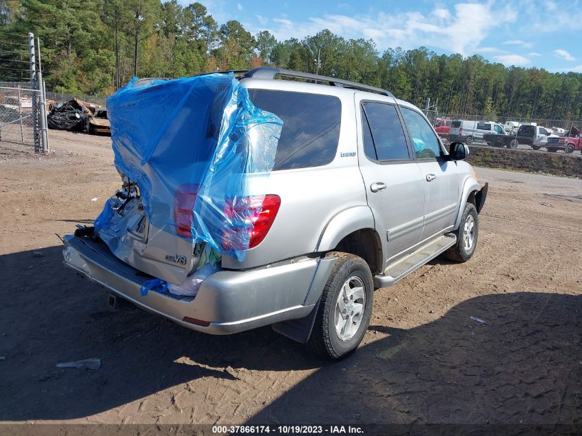 2002 Toyota Sequoia Limited VIN: 5TDZT38A52S087181 Lot: 37866174