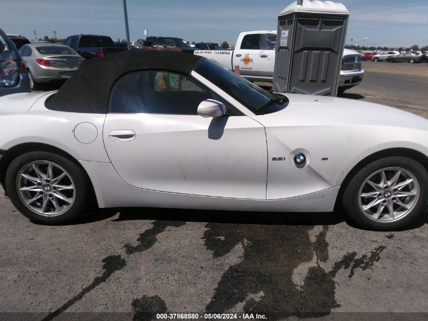 2005 BMW Z4 2.5I VIN: 4USBT33585LS55486 Lot: 37868580