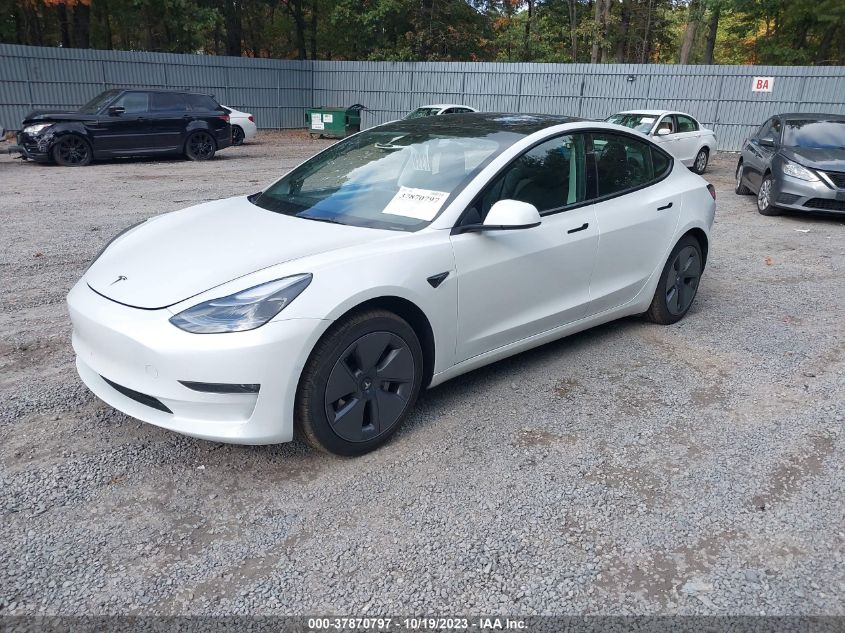 2022 Tesla Model 3 Long Range Dual Motor All-Wheel Drive VIN: 5YJ3E1EB3NF307489 Lot: 37870797