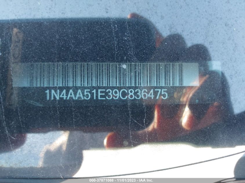 2009 Nissan Maxima 3.5 Sv VIN: 1N4AA51E39C836475 Lot: 37871088