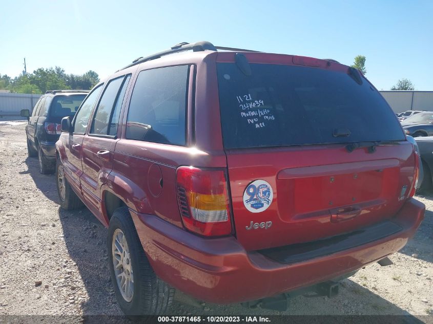 2004 Jeep Grand Cherokee Limited VIN: 1J4GX58N44C247639 Lot: 37871465