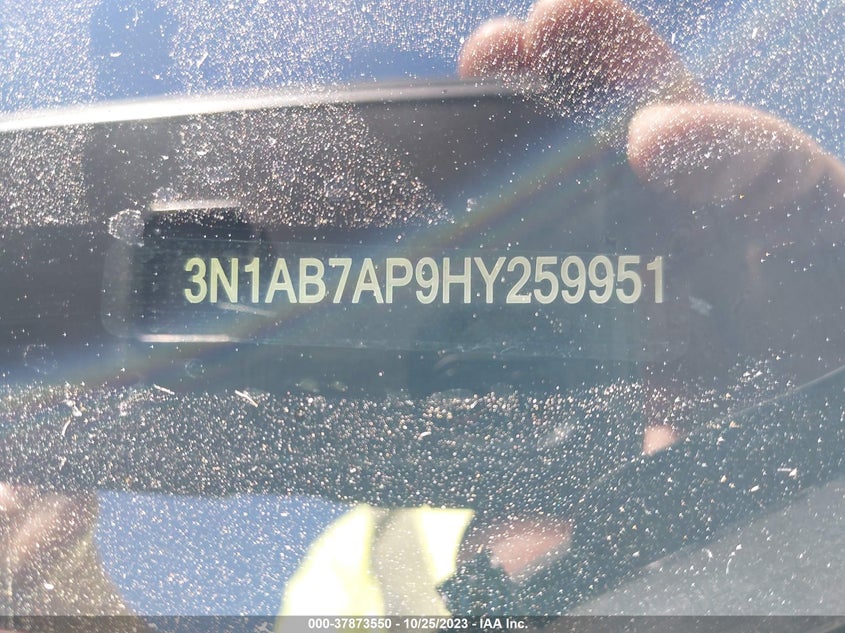 2017 Nissan Sentra Sv VIN: 3N1AB7AP9HY259951 Lot: 37873550