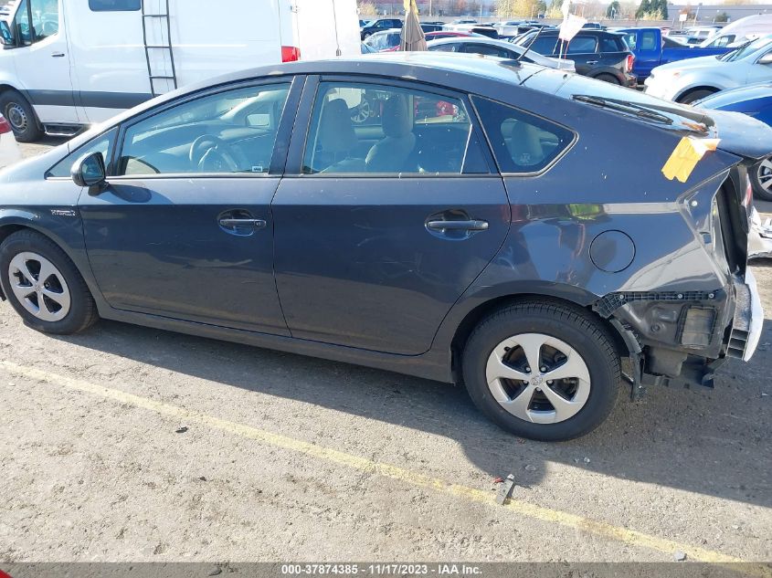 2013 Toyota Prius One/Two/Three/Four/Five VIN: JTDKN3DU2D1672344 Lot: 37874385