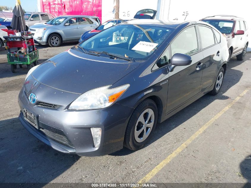 2013 Toyota Prius One/Two/Three/Four/Five VIN: JTDKN3DU2D1672344 Lot: 37874385