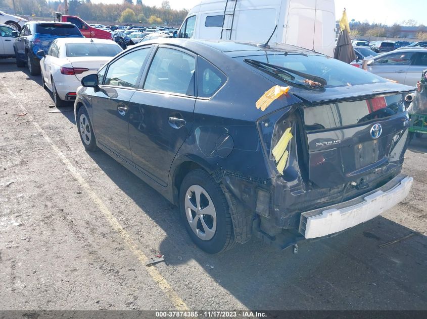 2013 Toyota Prius One/Two/Three/Four/Five VIN: JTDKN3DU2D1672344 Lot: 37874385