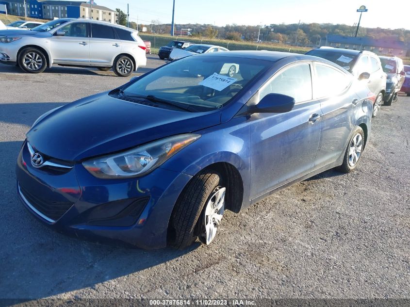 2016 Hyundai Elantra Se VIN: 5NPDH4AE8GH765630 Lot: 37875814