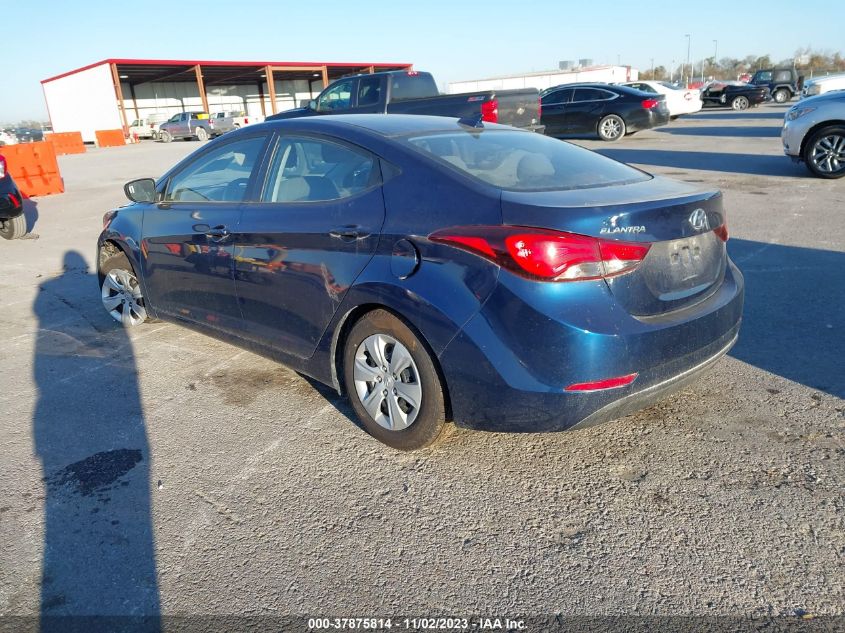 2016 Hyundai Elantra Se VIN: 5NPDH4AE8GH765630 Lot: 37875814