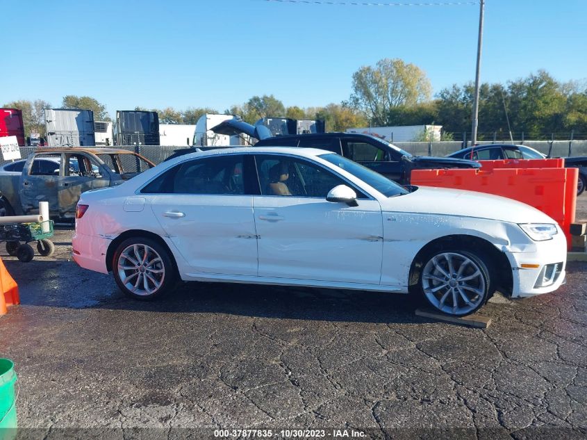 2019 Audi A4 Premium Plus VIN: WAUENAF48KN018319 Lot: 37877835