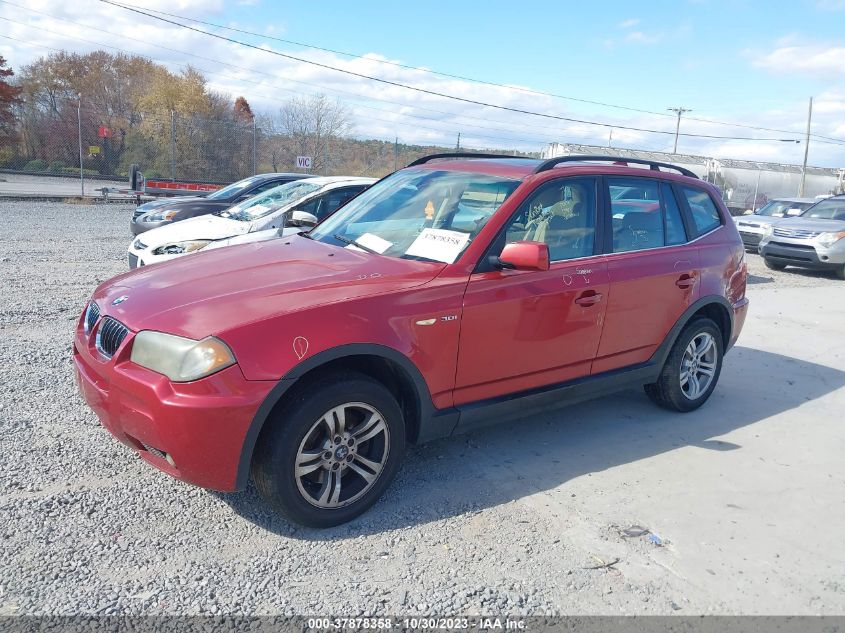 2006 BMW X3 3.0I VIN: WBXPA93476WD32950 Lot: 37878358