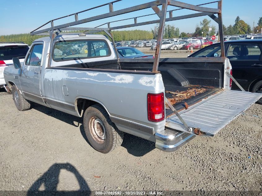 1987 Dodge D-Series D100 VIN: 1B7FD04W1HS476979 Lot: 37882592