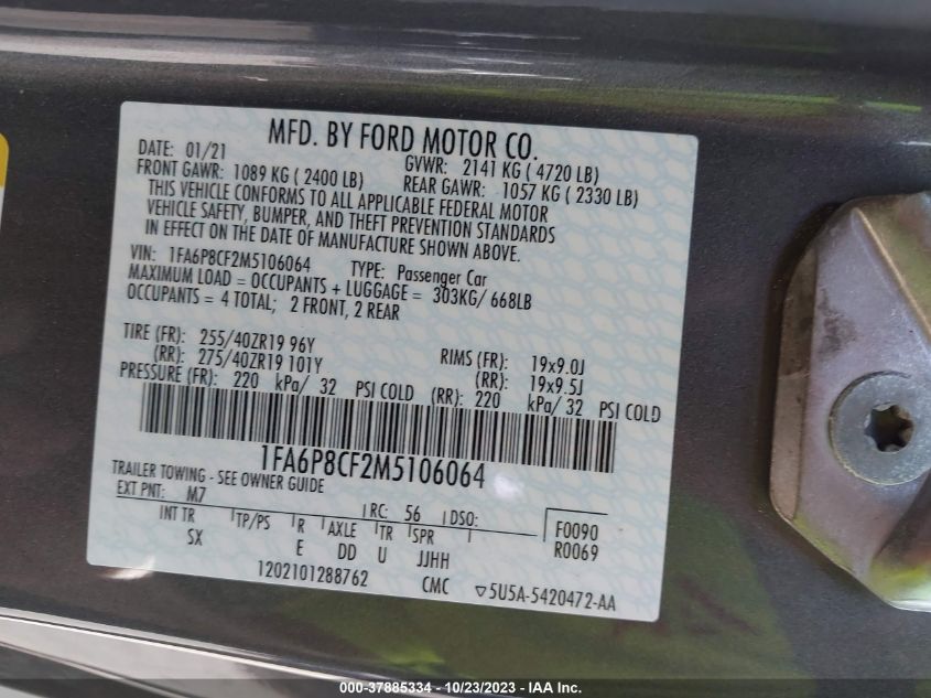 2021 Ford Mustang - 1FA6P8CF2M5106064