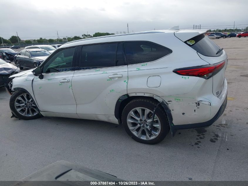 2021 Toyota Highlander Limited/Platinum VIN: 5TDDZRBH0MS140423 Lot: 37887404