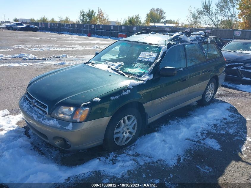 2000 Subaru Legacy Wagon Outback Equip VIN: 4S3BH6656Y6631416 Lot: 37888832