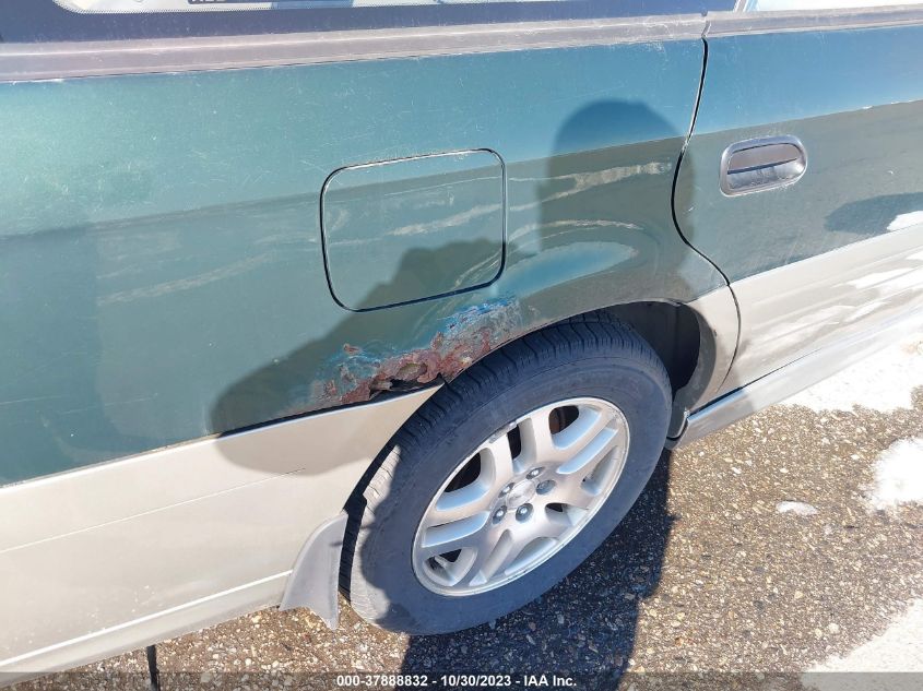 2000 Subaru Legacy Wagon Outback Equip VIN: 4S3BH6656Y6631416 Lot: 37888832