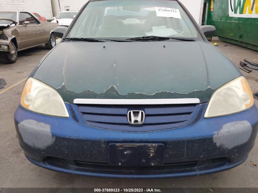 2002 Honda Civic Lx VIN: 2HGES16592H606728 Lot: 37889323