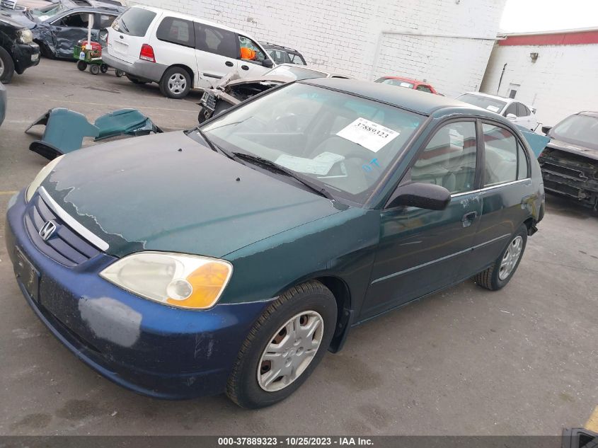 2002 Honda Civic Lx VIN: 2HGES16592H606728 Lot: 37889323