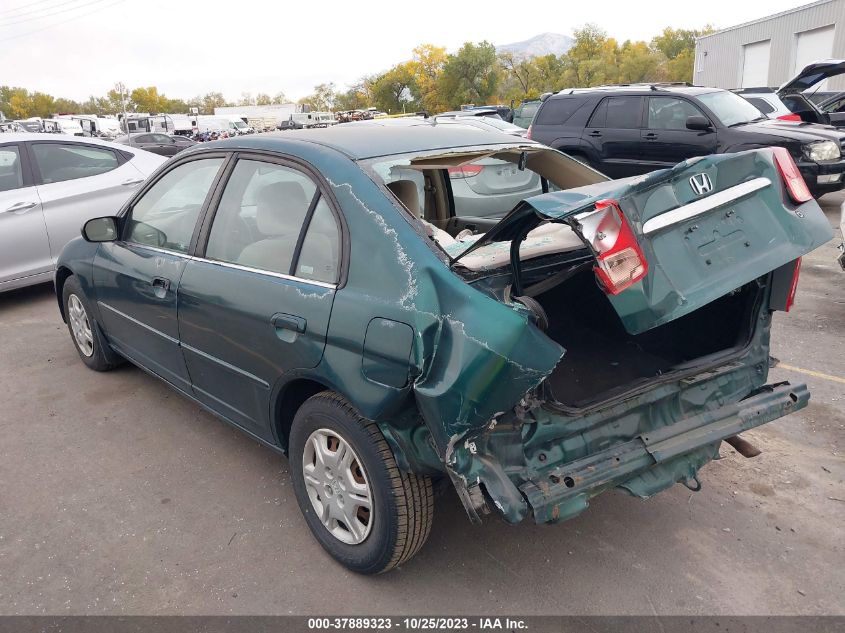 2002 Honda Civic Lx VIN: 2HGES16592H606728 Lot: 37889323