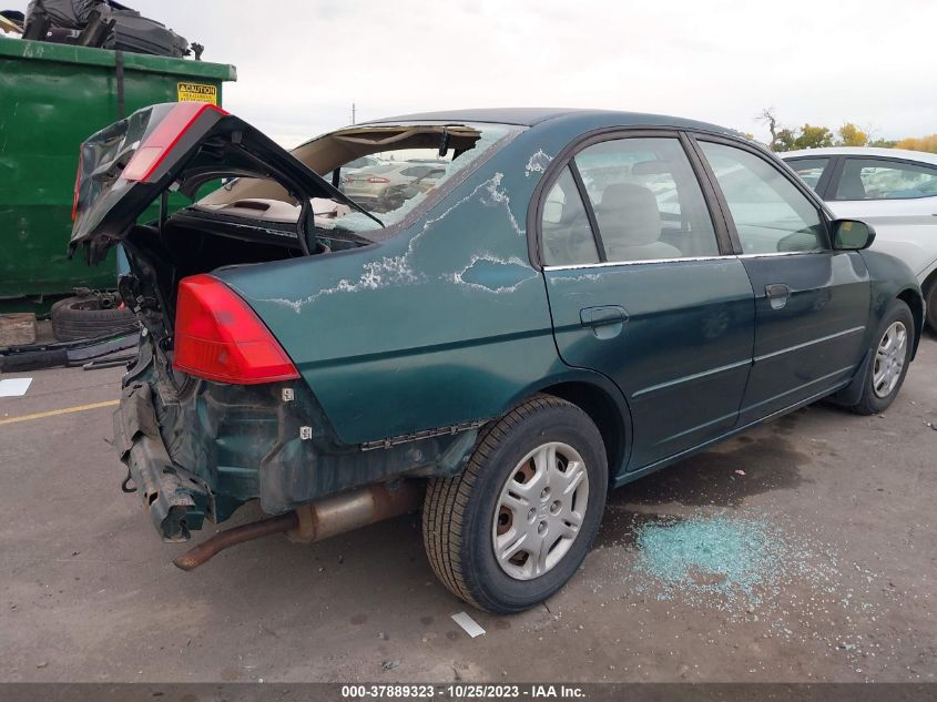 2002 Honda Civic Lx VIN: 2HGES16592H606728 Lot: 37889323