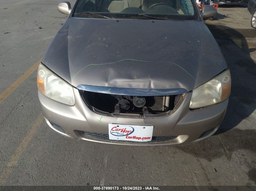 2007 Kia Spectra Ex VIN: KNAFE121375455992 Lot: 37890173