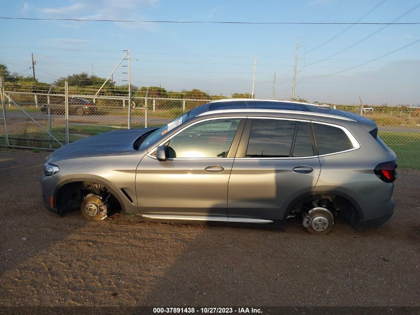 2023 BMW X3 Sdrive30I VIN: 5UX43DP05P9T10994 Lot: 37891438