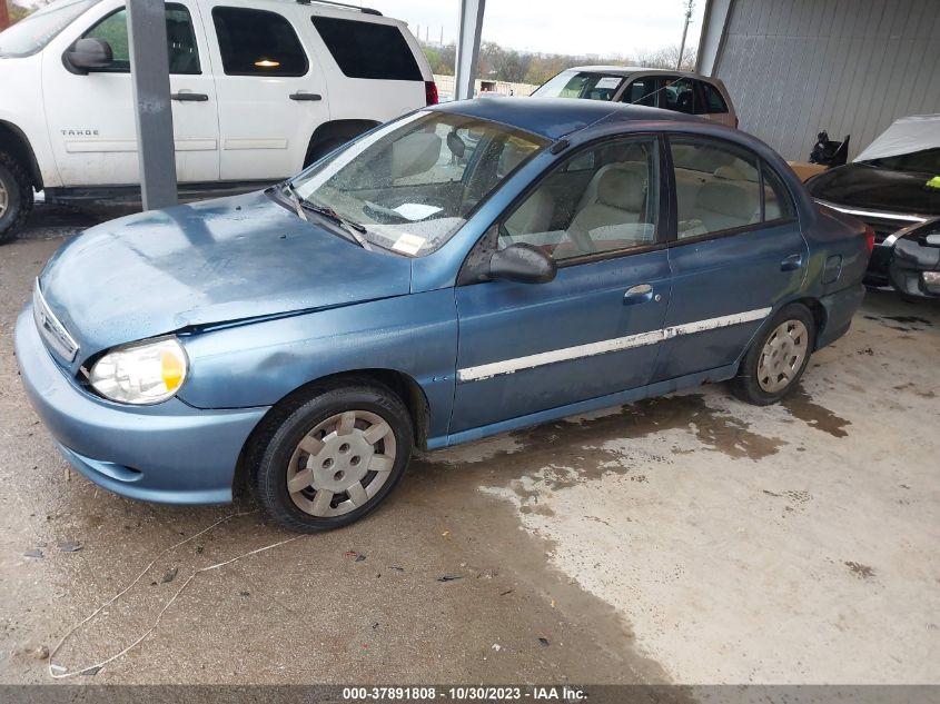 2002 Kia Rio VIN: KNADC123226163543 Lot: 37891808