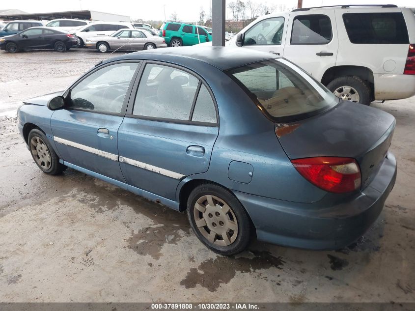 2002 Kia Rio VIN: KNADC123226163543 Lot: 37891808