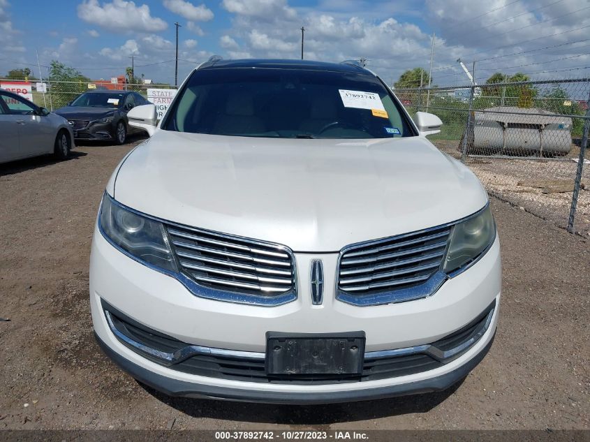 2016 Lincoln Mkx Reserve VIN: 2LMTJ6LR9GBL43793 Lot: 37892742