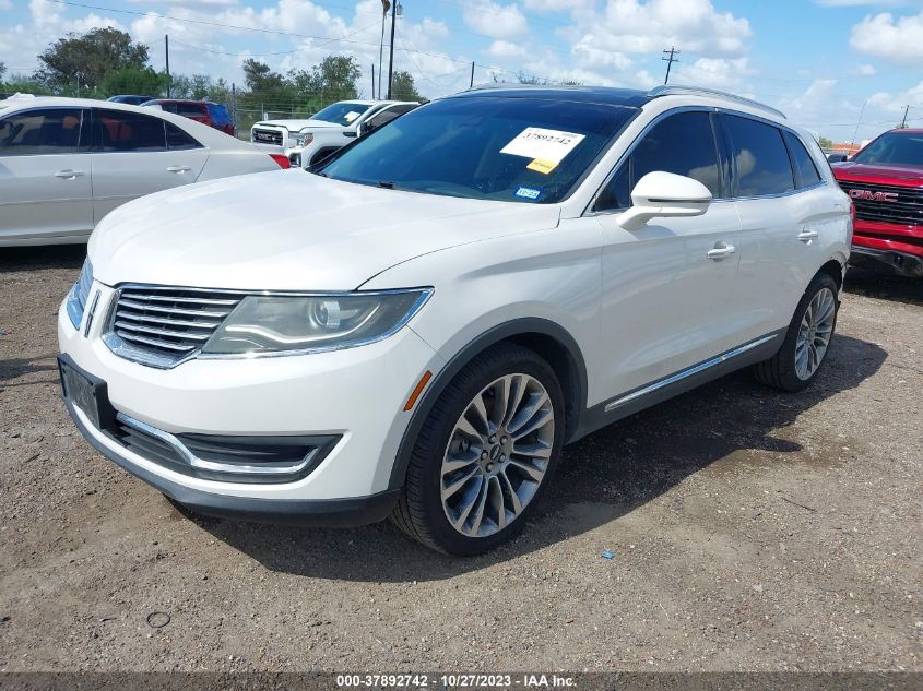 2016 Lincoln Mkx Reserve VIN: 2LMTJ6LR9GBL43793 Lot: 37892742