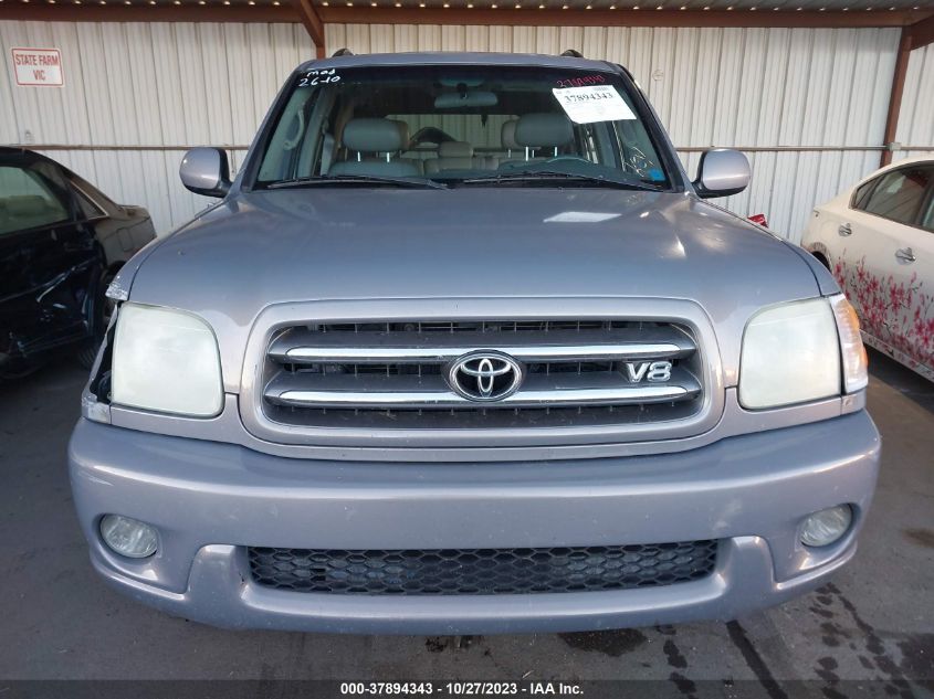 2001 Toyota Sequoia Limited VIN: 5TDBT48A21S017627 Lot: 37894343