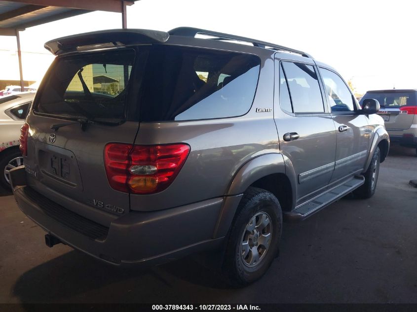 2001 Toyota Sequoia Limited VIN: 5TDBT48A21S017627 Lot: 37894343