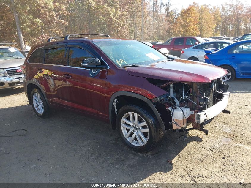 2016 Toyota Highlander Le VIN: 5TDBKRFH8GS333851 Lot: 37894646