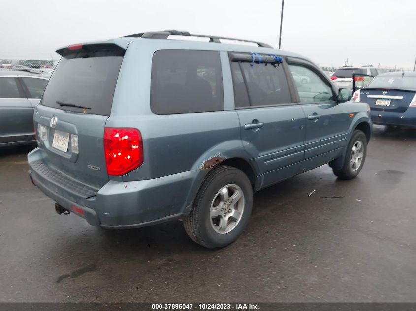 2006 Honda Pilot Ex VIN: 2HKYF18486H538102 Lot: 37895047