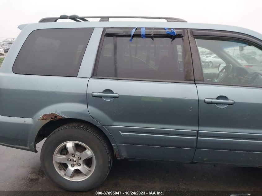 2006 Honda Pilot Ex VIN: 2HKYF18486H538102 Lot: 37895047