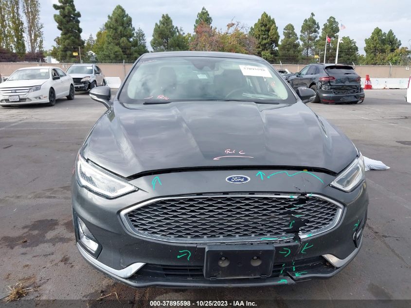 2019 Ford Fusion Energi Titanium VIN: 3FA6P0SU1KR177638 Lot: 37895598