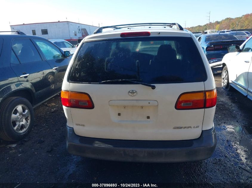 2000 Toyota Sienna Le/Xle VIN: 4T3ZF13C2YU292002 Lot: 37896693